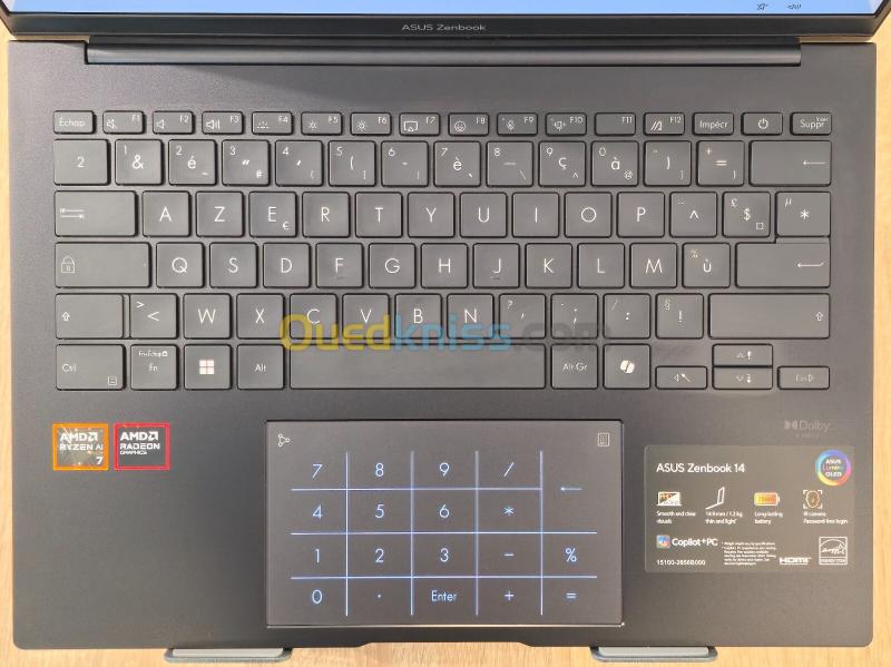 (VENDU) ASUS ZENBOOK 14 AMD RYZEN AI 7 350W 32G 1T SSD 14'' OLED 3K WIN11 8