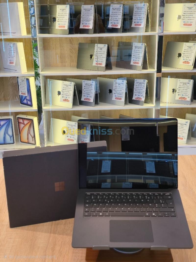 (VENDU) MICROSOFT SURFACE LAPTOP-7 SNAPDRAGON X ELITE 16G 512GB SSD 15" 2K BLACK SOUS EMBALLAGE
