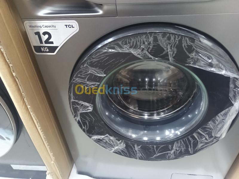 SUPER PROMO MACHINE À LAVER TCL 12KG INVERTER Vapeur STEAM WASH 1400TR/MIN 6