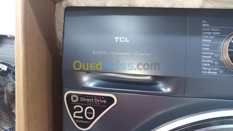 Promo Machine a laver TCL 10.5kg 20 ans de Garantie inverter direct drive vapeur 4