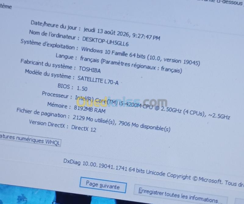 Toshiba satellite L70-A I5 4200M NVIDIA Geforce GT 740M 2GB RAM 8GB 15.6 10