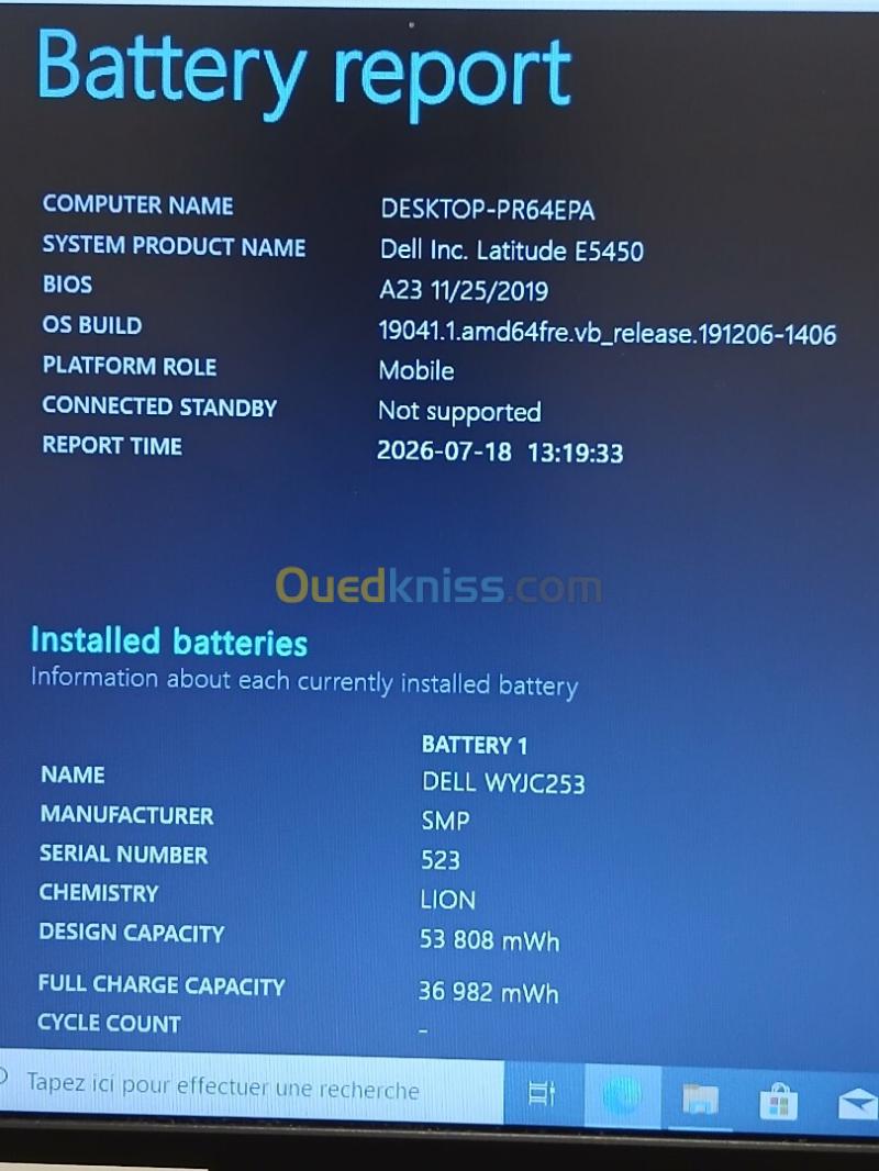Dell latitude E5450 I5 5200U RAM 6GB 14 Pouce 14