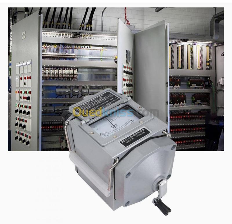 Mégohmmètre ZC25-3 Testeur de résistance d'isolation à manivelle Mégohmmètre 500 V (ZC25-3 500 V) 2