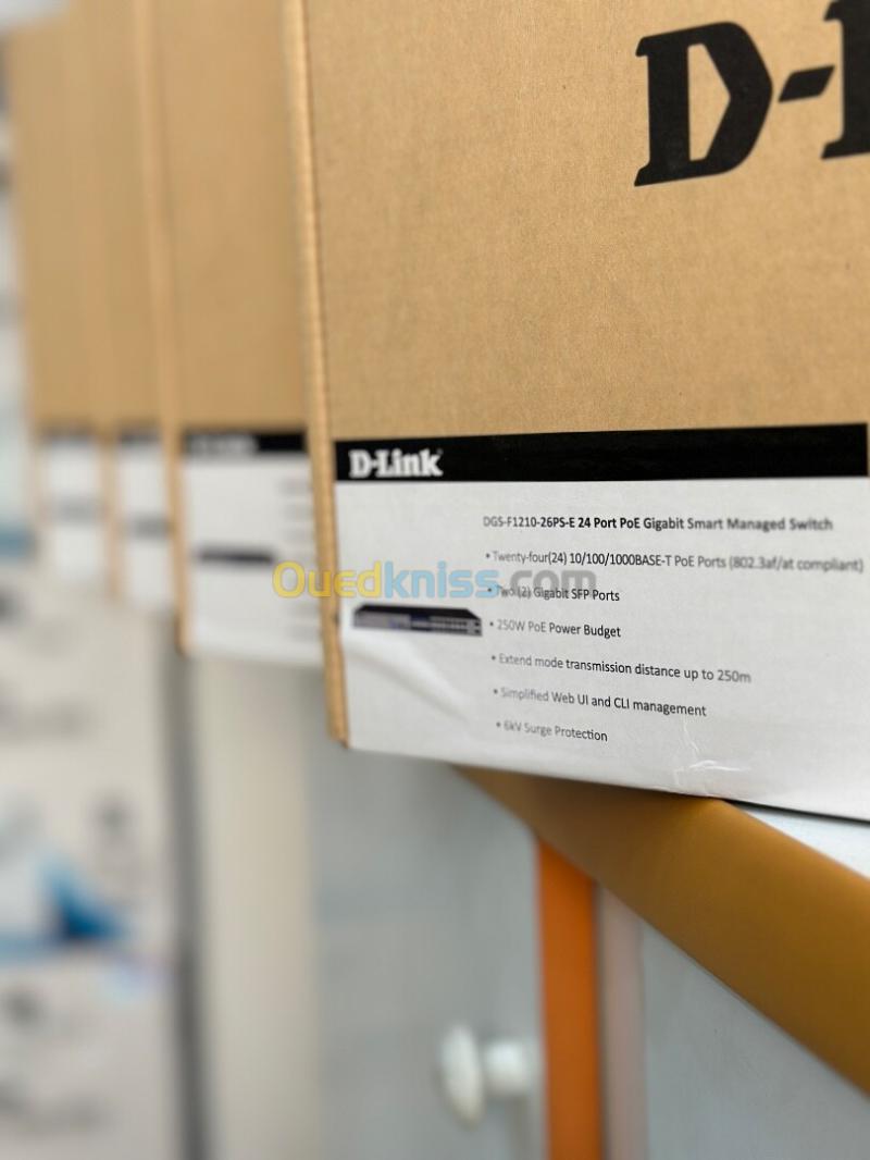 Switch Gigabit 24-ports PoE 2-ports SFP D-Link dgs-f1210-26ps-e 3