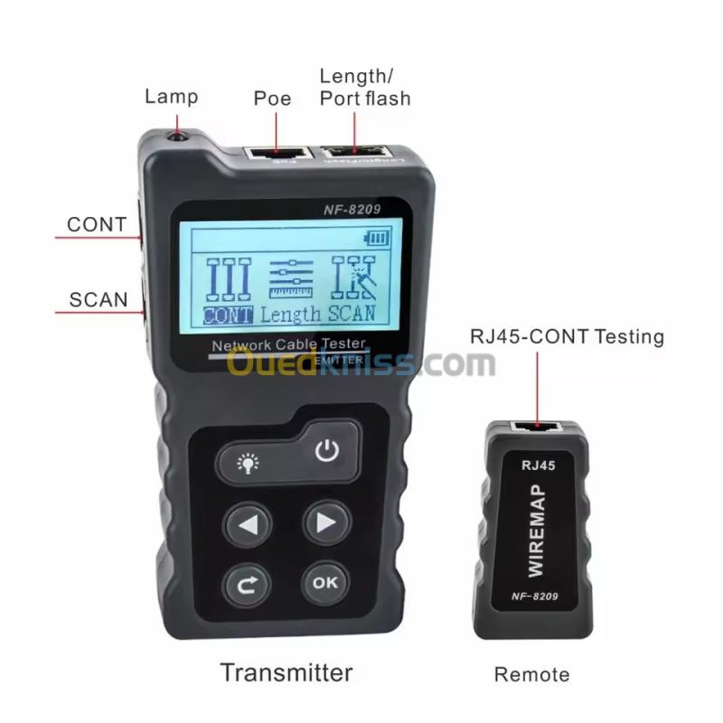 Testeur de cable reseau Professionnel NOYAFA NF 8209 7