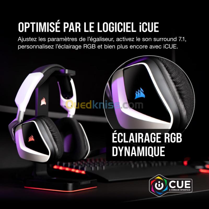Corsair VOID ELITE Wireless RGB (Blanc) | Son 7.1 | PC/PS5 3