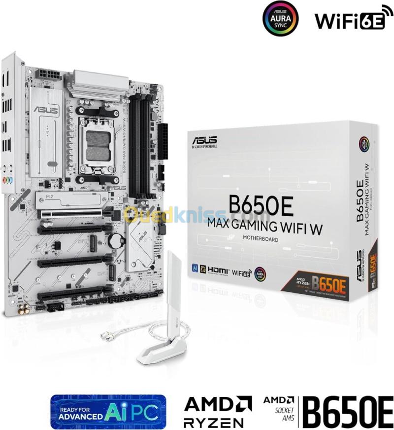 ASUS B650E Max Gaming WiFi W | Ryzen 9000 Ready | PCIe 5.0 & DDR5 2