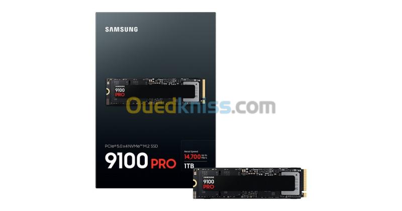 Samsung SSD 9100 Pro 1To NVMe PCIe 5.0 - Vitesse 14700 Mo/s pour PC & PS5