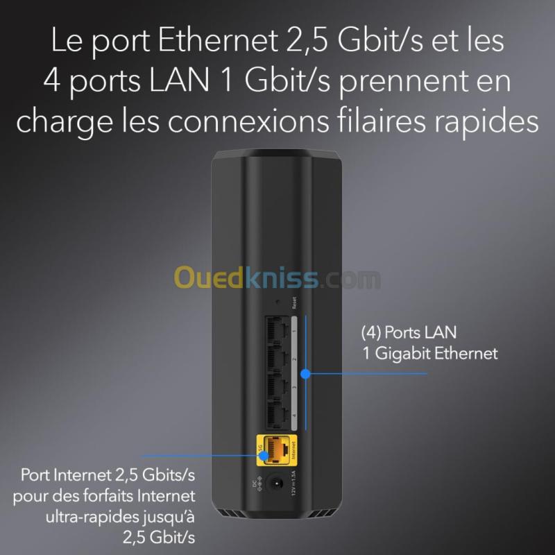 NETGEAR Nighthawk RS100 - Routeur WiFi 7 Bibande (BE3600) | Port 2.5G Multi-Gig 4