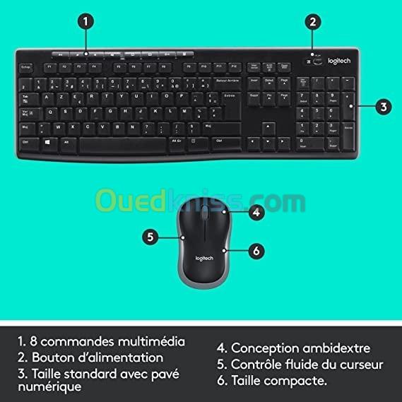 Logitech MK270 Combo Clavier Souris Azerty 3