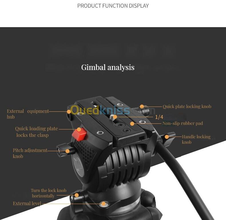 Triepied professionnel 1,80 m 8