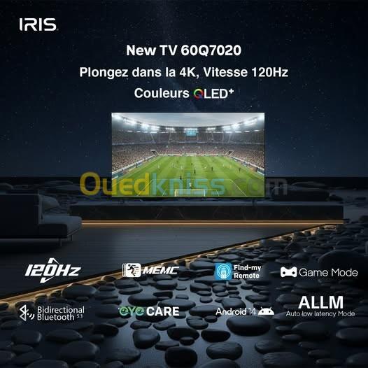 IRIS 60"Q7020 QLED GOOGLE TV 4K UHD 120HZ 2