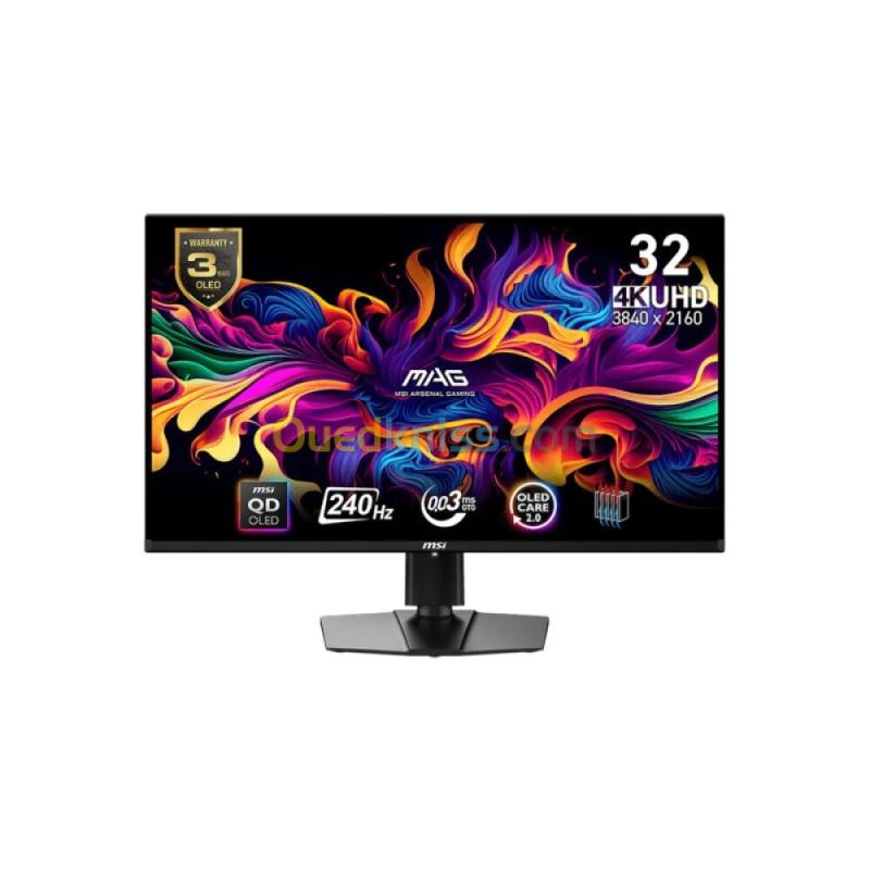 MSI MAG 321UPX QD OLED Écran Gaming 32" 4K 240Hz