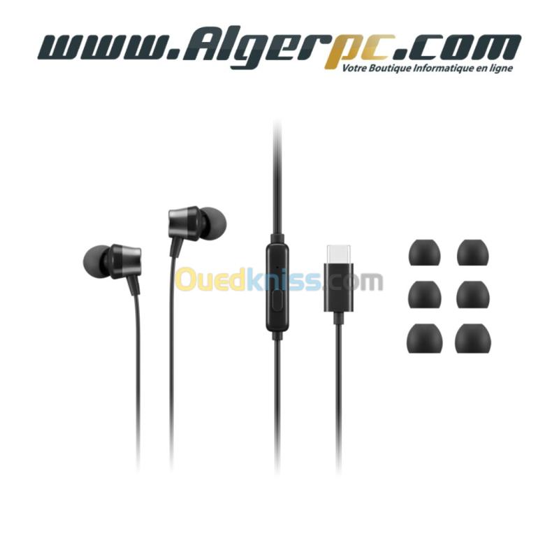 Ecouteurs Lenovo intra-auriculaire filaire USB-C