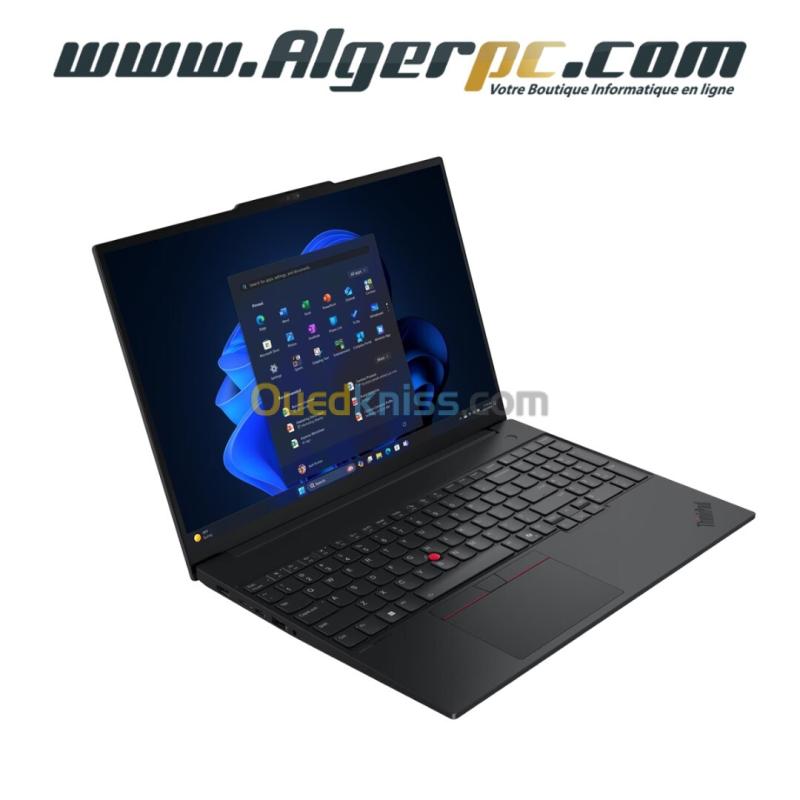 Lenovo Thinkpad E16 Gen 3 Intel Core Ultra 7 255H/16Go DDR5/512 SSD/Ecran IPS 16 pouces WUXGA/Intel Arc graphics/Lecteur dempreintes digitales/Clavier rétroéclairé AZERTY/Windows 11 Pro