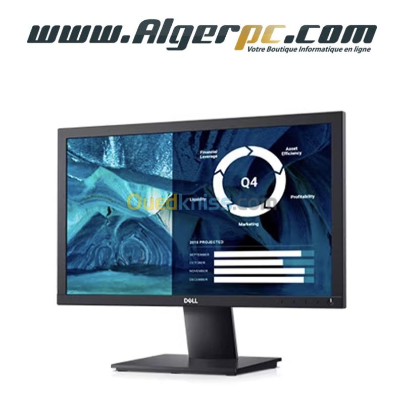 Ecran Dell E2020H 20 pouces large en HD+ avec 60Hz/dalle TN 16:9ème/5ms/DisplayPort/VGA