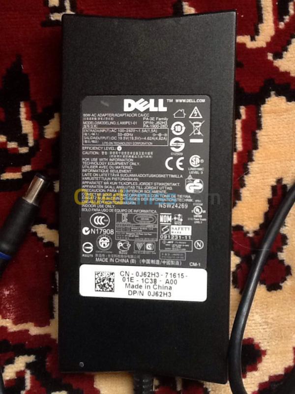  Chargeur Laptop Dell 19.5V 4.62A 90W (7.4 x 5.0mm) (Original)