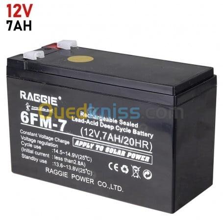 Batterie rechargeable au plomb scellée 12V 7AH RAGGIE