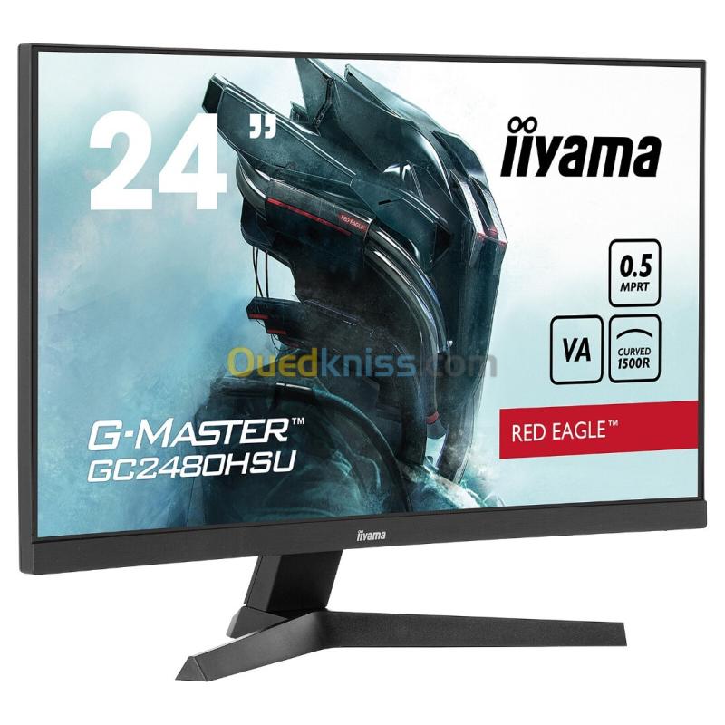 ECRAN 23.6 POUCES IIYAMA FHD-VA-05MS-180HZ-GC2480HSU-B1 RED EAGLE-FREESYNC-HDR-G-MASTER-HUB USB