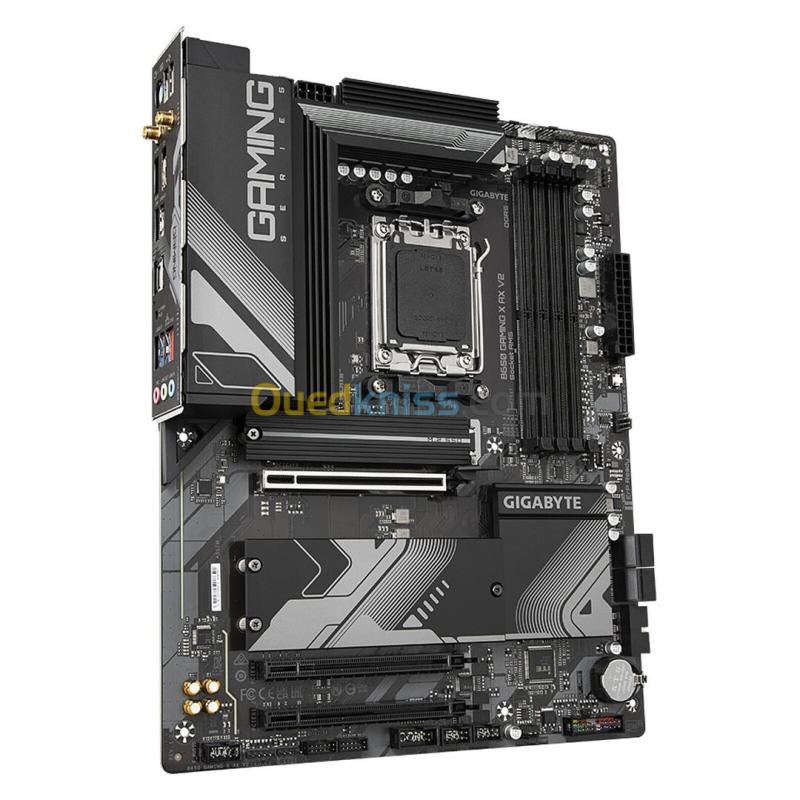 Carte Mère Gigabyte B650 Gaming X AX V2 AM5 DDR5 PCIe 5.0 WiFi 6E Gaming Haute Performance pour AMD Ryzen 7000 8000 9000 Ultra Rapide Stable et Fiable 4