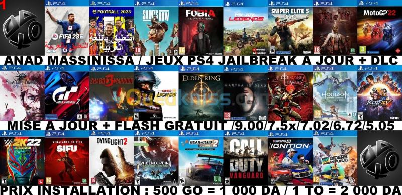  INSTALLATION JEUX PS4 FLASHÉE (JEUX A JOUR + DLC / 9.00 LAL TAHT / PRIX CHOC FA DESCRIPTION) -