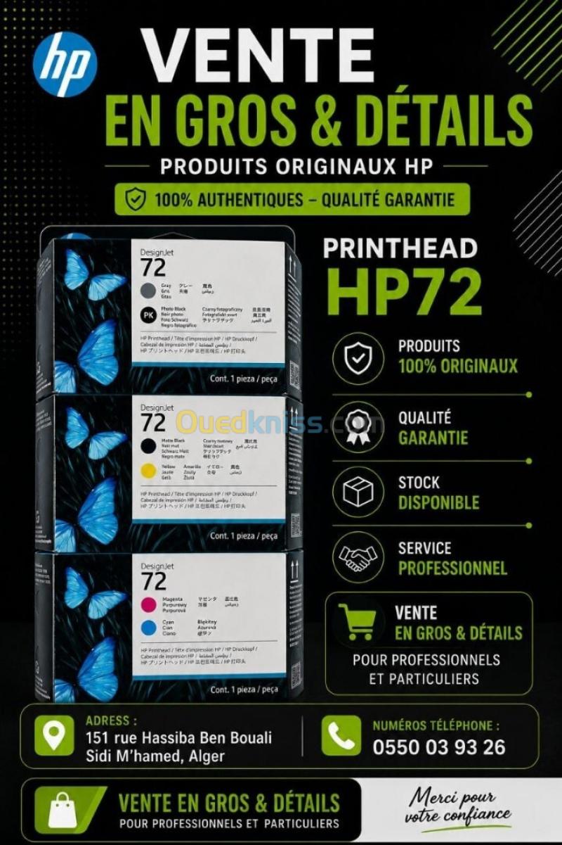 tète d'impression HP72