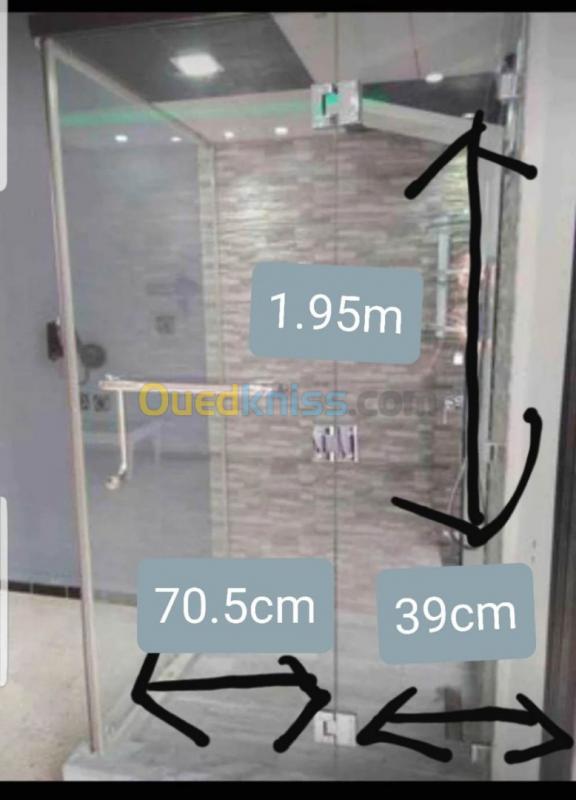  Cabine de douche en verre trempé 