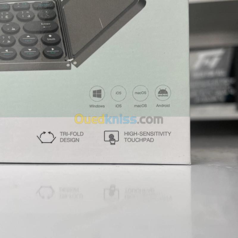 Clavier Sans Fil Pliable Green Lion GKM55 - Format Tri-Fold, Pavé Tactile Intégré et Bluetooth 5.0