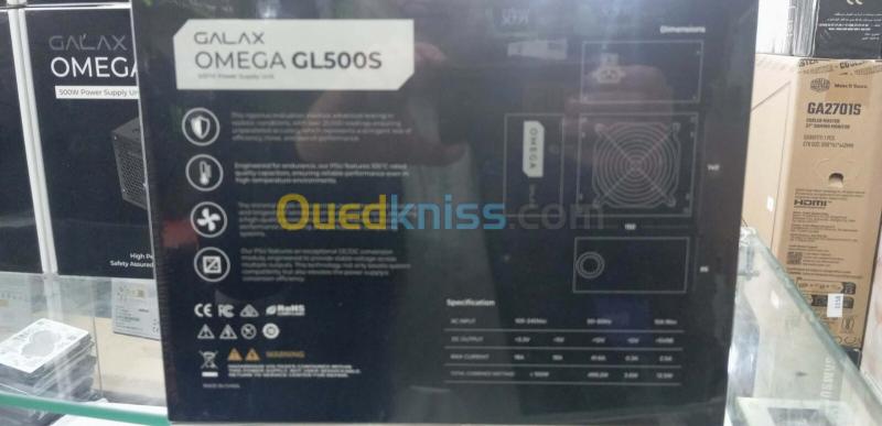 5 x ALIMENTATION GALAX OMEGA GL500S 500W 80 PLUS BRONZE 2