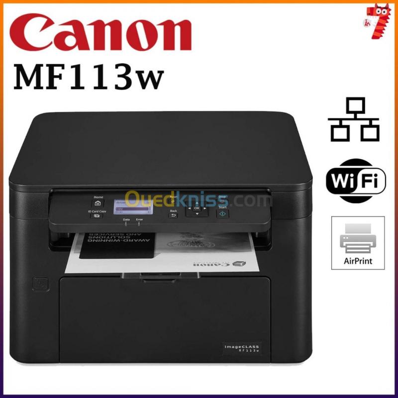 Imprimante Multifonction CANON MF113W LASER MONOCHROME I-SENSYS 3-EN-1 ...