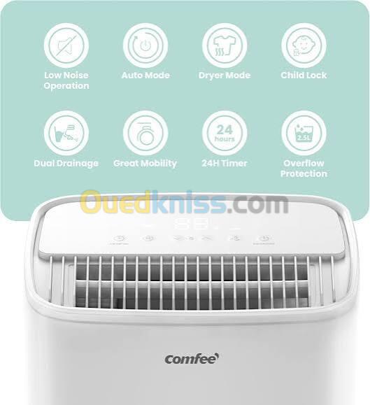 MIDEA COMFEE  MDDN-12DEN7 | Déshumidificateur 12L Compact - silencieux 46 dB -35m carres -350 W 4