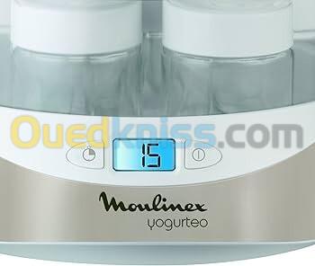 Yaourtière MOULINEX Yogurteo 7 pots Silver premium YG231E32 - 160 ml Arrêt automatique - Timer / Minuteur : Jusqu'à 15h 2