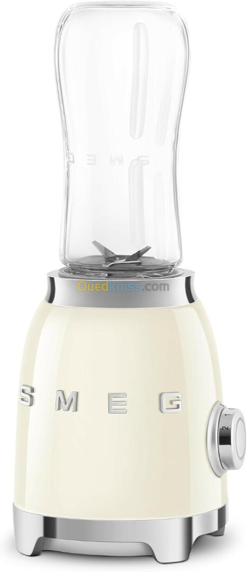 smeg Mini-blender Compact, 2 Niveaux de Vitesse, 2 bouteilles de 600 ml, 300 W - PBF01CREU 3