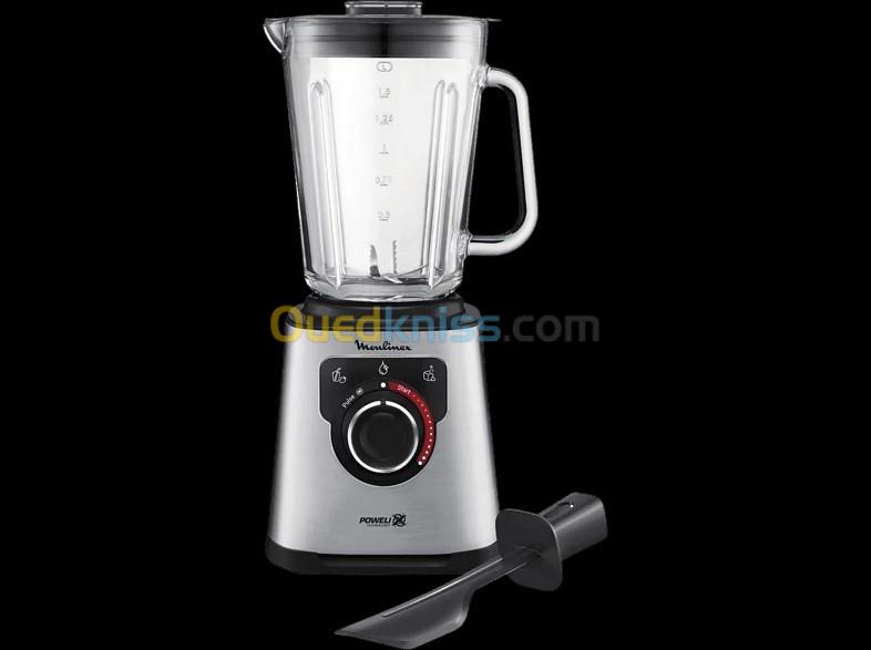 Blender moulinex PERFECTMIX+ 1200W BOL 2L en verre  NOIR MÉTAL LM871D10 2