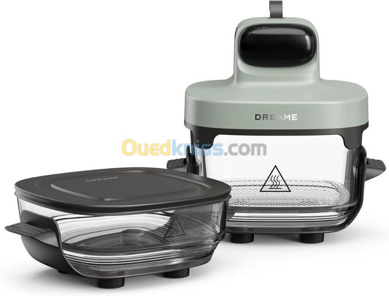 DREAME Tasti Friteuse à Air en Verre Portable 5 en 1, 2 Récipients (2,5 L + 4,5 L),PT60 2