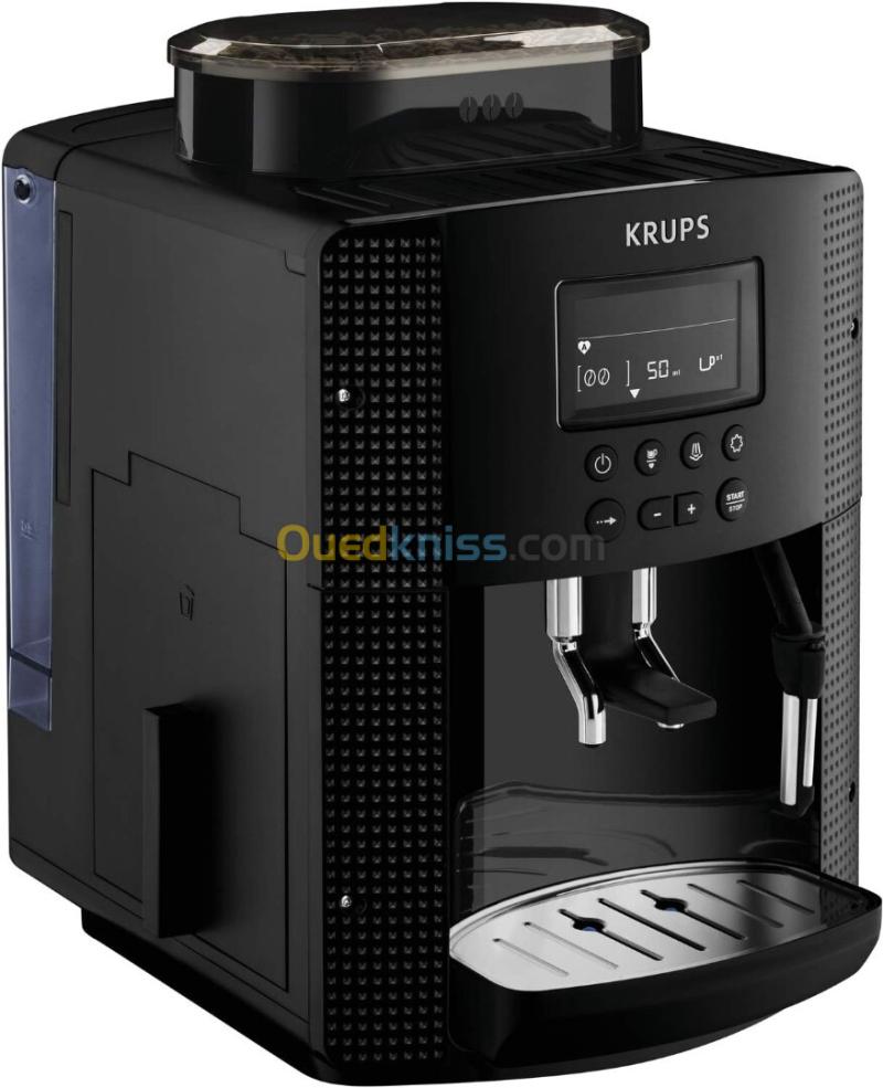 Krups - Cafetière automatique 15 bars Nettoyage automatique Noir,buse à vapeur EA81p070