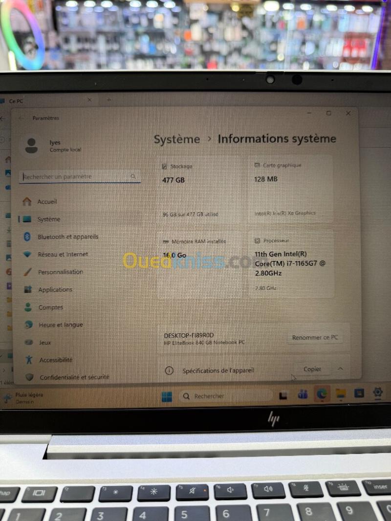 Hp Elitebook 840 G8 i7-11Th 8