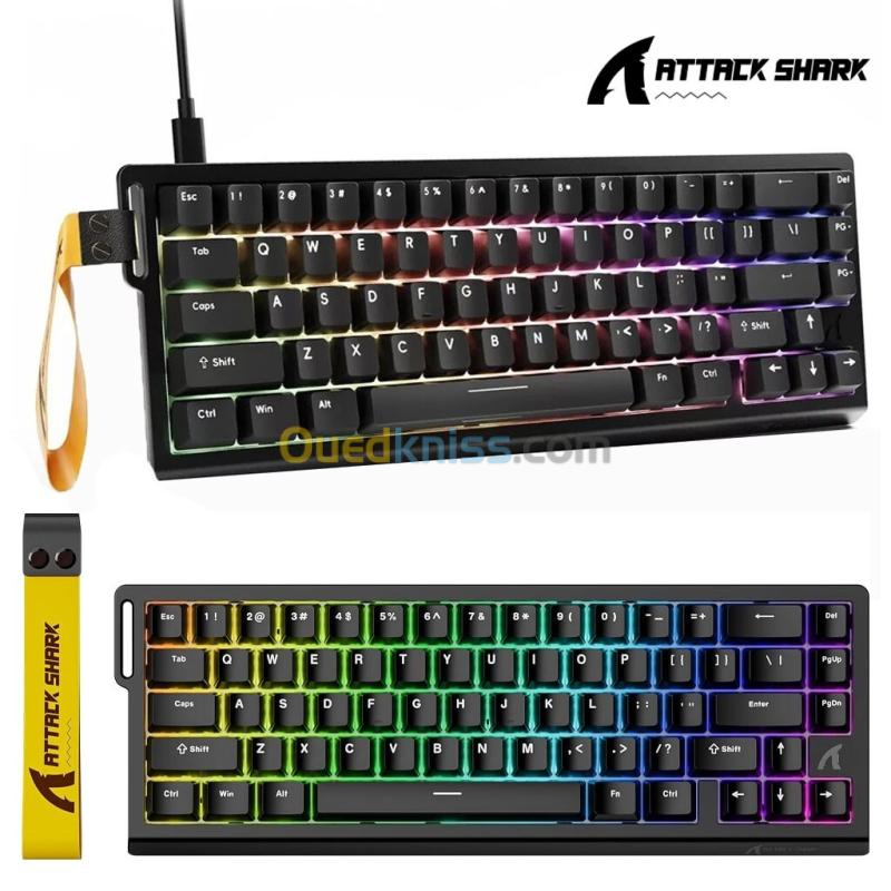 Clavier Gaming Magnétique ATTACK SHARK X68HE 60% avec Rapid Trigger et 8000Hz - لوحة مفاتيح المغناطيسية
