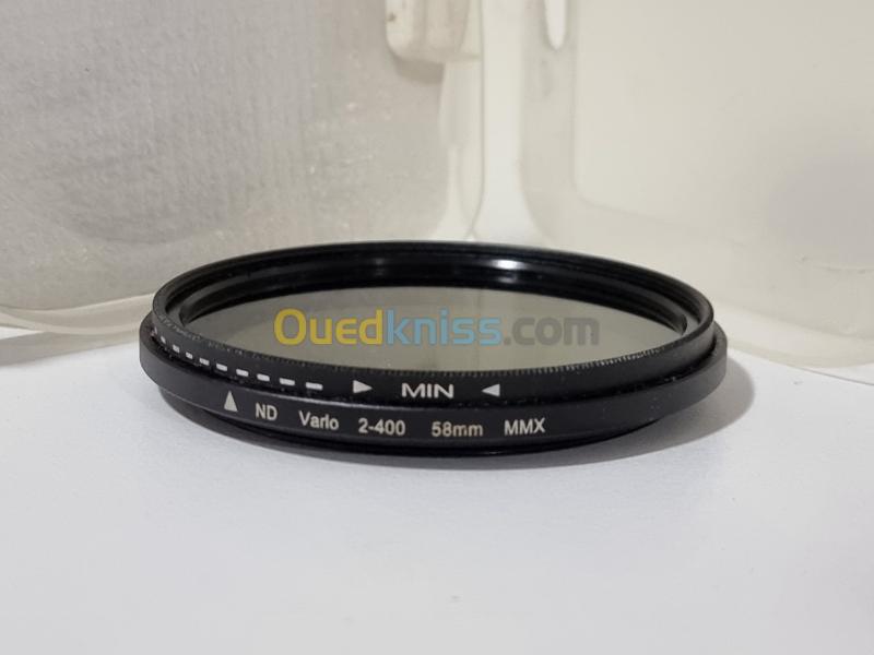  Filtre ND 58mm Variable ND-2 To ND-400 Pour Objectifs Camera