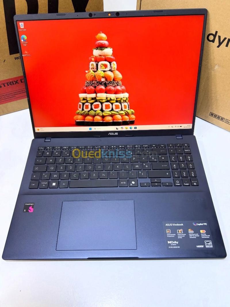 ASUS VIVOBOOK 16/Qualcomm Snapdragon X126100/RAM 16GB DD5 8448Mhz/DISK 512GB SSD NVEM GEN5/Qualcomm Adreno 8