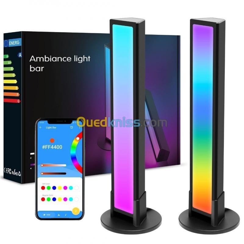 AMBIANCE LIGHT BARS - SMART 2 LIGHT - LED BEDROOM - MUSIC RECREATION - RGBIC - USB - APPLICATION - 4