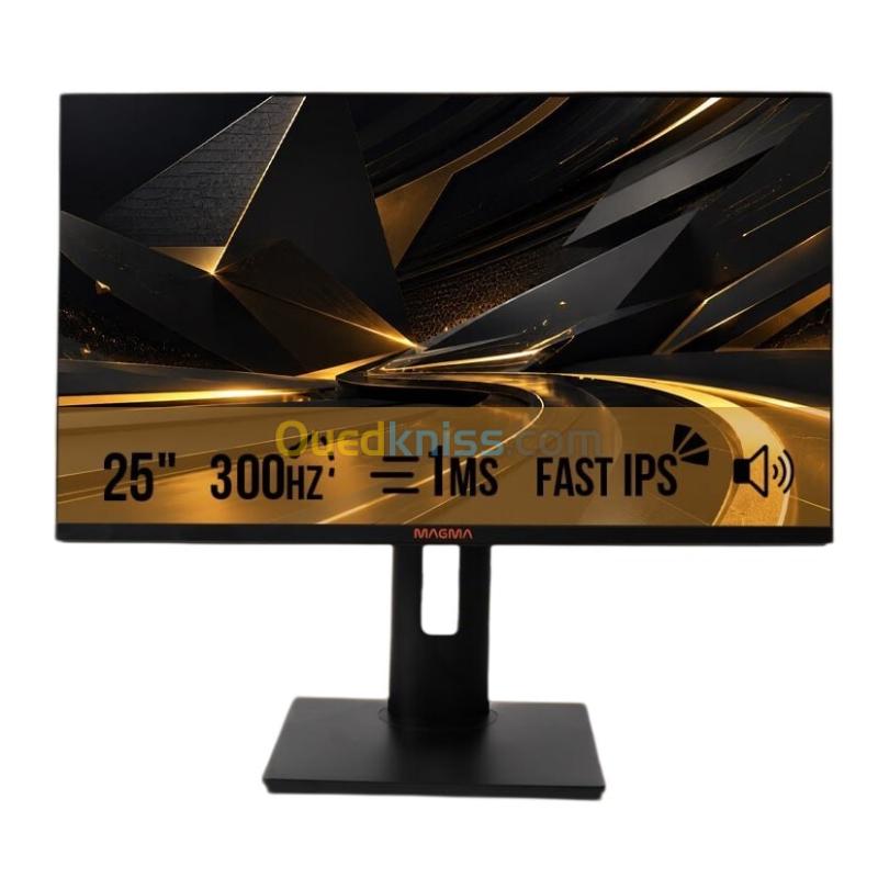 MAGMA MG25GMG - ECRAN 25" - FULL HD - FAST IPS - 300HZ - 1MS - HDR - RGB - HAUT-PARLEURS - HDMI / DP 1.4 - PIED AJUSTABLE - BLACK