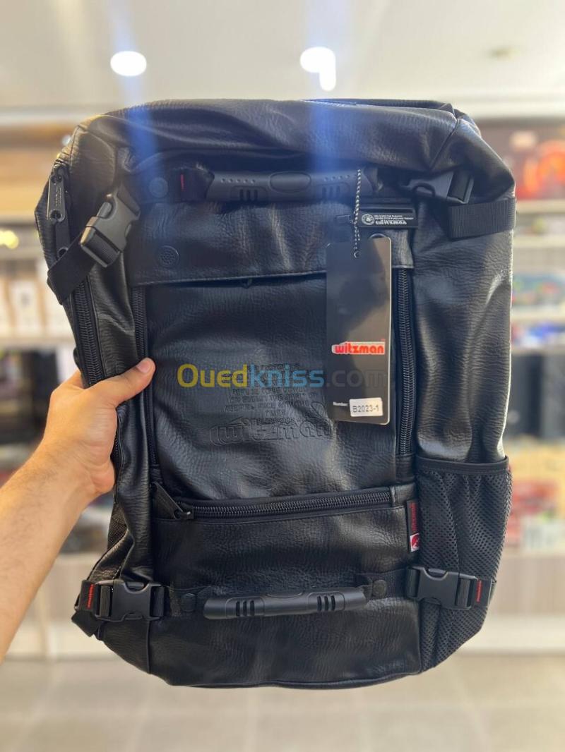 WITZMAN B2023-1 - SAC À DOS DE VOYAGE - GRANDE CAPACITÉ - COMPARTIMENT MULTI-USAGE - DESIGN MODERNE - MATÉRIAUX RÉSISTANTS - BLACK