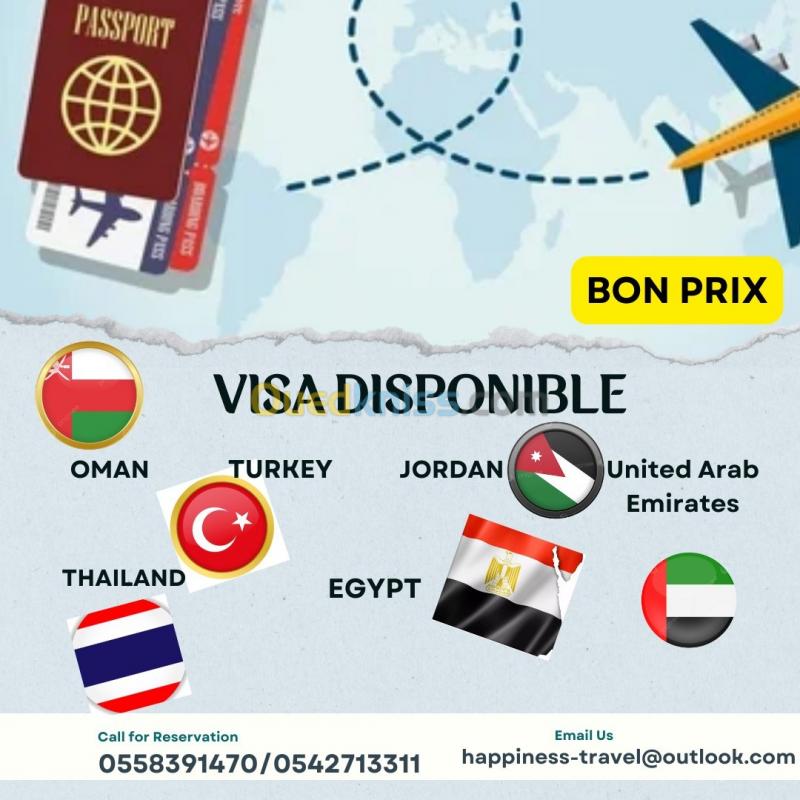  VISA TURKEY/EGYPT/United Arab Emirates/OLMAN/TAHIALANDE... BON PRIX