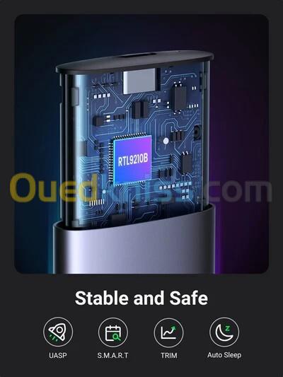 Rack M.2 SATA / NVMe UGREEN Original REF:CM400 [P/N: 90264] fourni avec antichoc et patte thermique  2