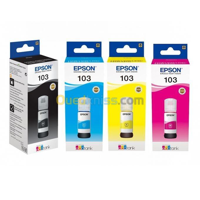 Jeux de 4 bouteilles d'encre EPSONE 103 D'ORIGINE
