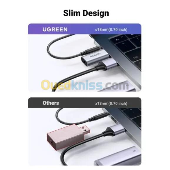 Carte Son USB UGREEN Original REF: CM383 [P/N: 80864] 5