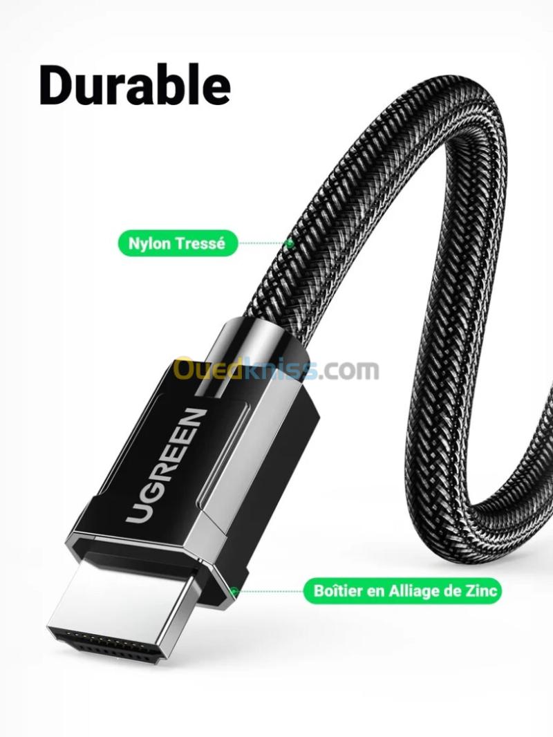 Câble HDMI 2.1[8K-60Hz/4K-120Hz] UGREEN Original REF: HD135 Cuivre pur 28AWG 5