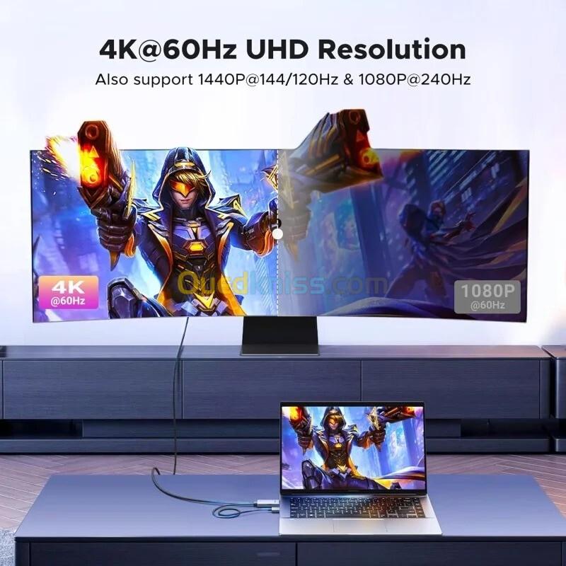 Cable HDMI to Display Active 1.5M  4K/60Hrz HDMI-DP UGREEN Original REF: HD169 [P/N: 25153] 7
