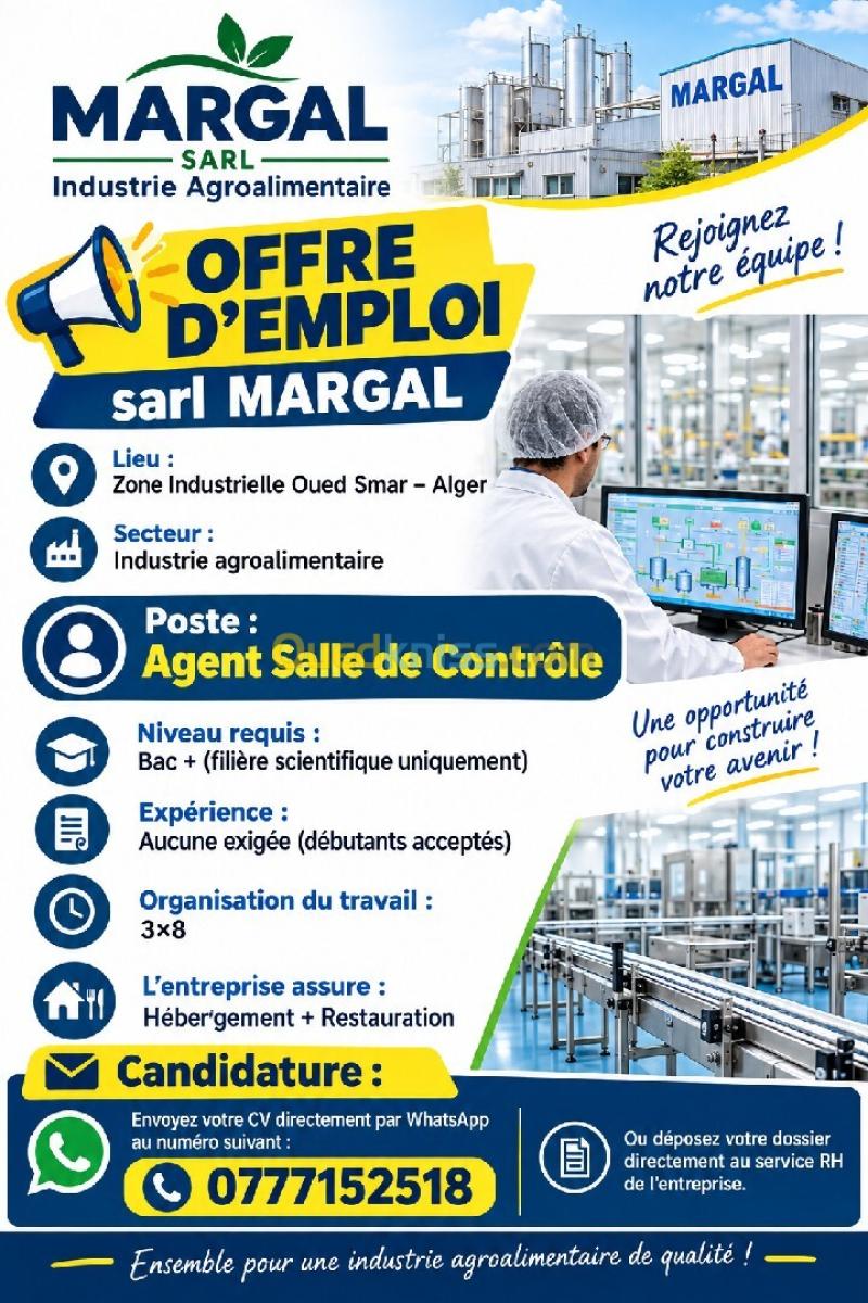 Poste : Agent Salle de Contrôle